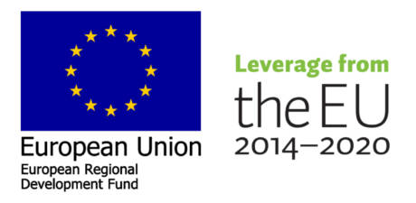 European Regional Development Fund 2013-2020 logo and the Leverage from the EU 2014-2020 logo