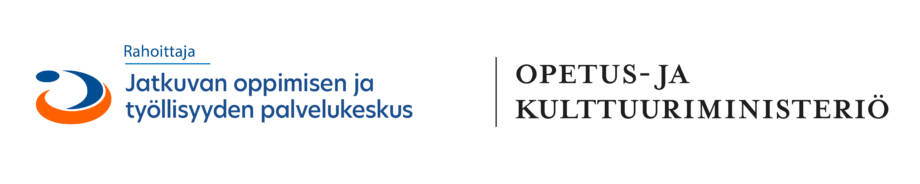 Jatkuvan oppimisen ja työllisyyden palvelukeskuksen ja OKM:n logot