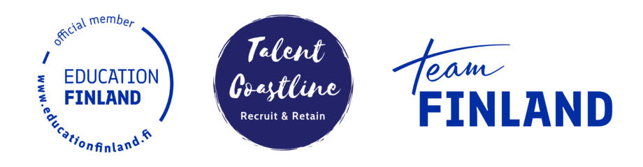 Yhteistyökumppaneidemme logot: Education Finland, Talent Coastline, Team Finland