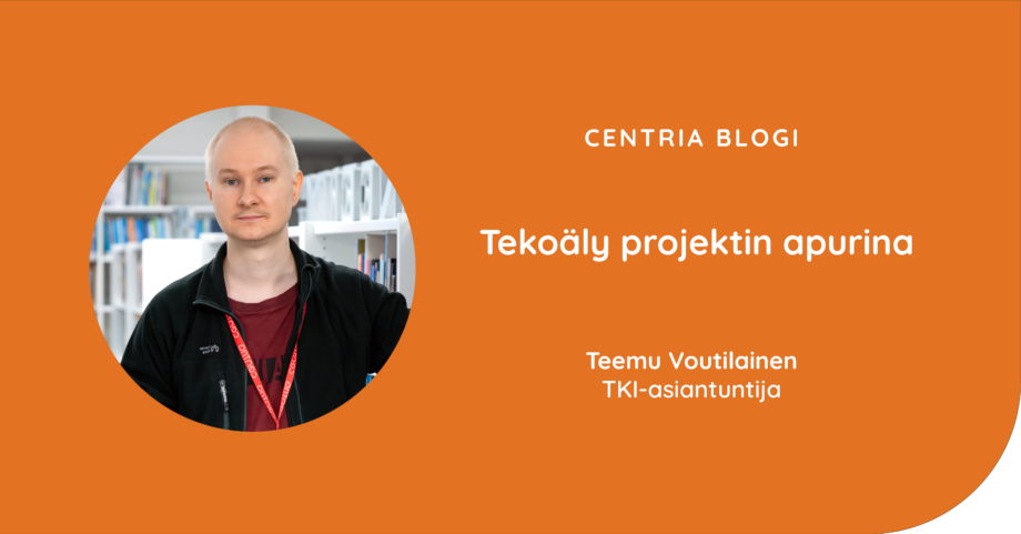 Kuvassa on blogiartikkelin kirjoittajan, TKI-asiantuntija Teemu Voutilaisen profiilikuva sekä blogiartikkelin otsikko.